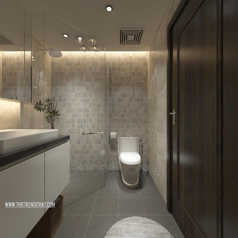 Thiết kế phòng tắm cho chung cư Đoàn Ngoại Giao